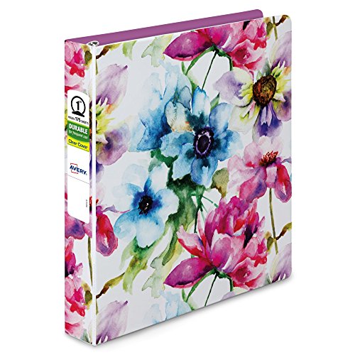 Avery Fashion Ring Binder, Watercolor Flowers (26734)