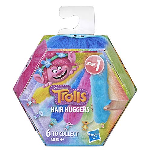 Trolls DreamWorks Hair Huggers Series 3 Toys, Surprise Collectibles, 6 Different Characters to Collect, for Kids 4 and Up