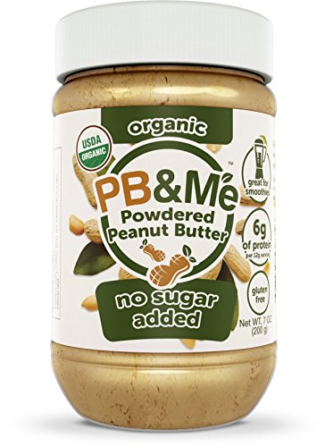 PB&Me USDA Organic Powdered Peanut Butter, Keto Snack, Gluten Free, Plant Protein, No Sugar Added, 7 Ounce