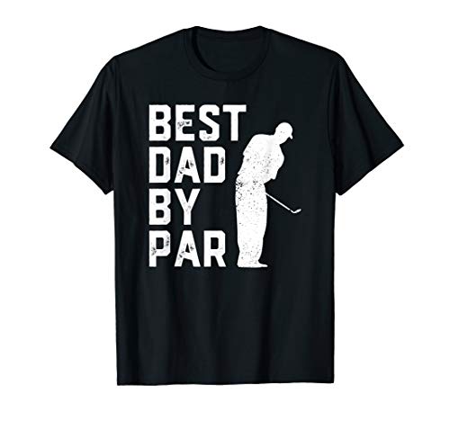 Book Cover Mens Funny Father's Day T-Shirt Best Dad By Par Golf Lover Gift