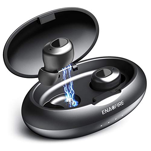 Book Cover Upgraded Bluetooth 5.0 Wireless Earbuds, ENACFIRE E19 True Wireless Bluetooth Earbuds with 15H Playtime Deep Bass HiFi 3D Stereo Sound, Built-in Mic Bluetooth Earbuds with Portable Charging Case