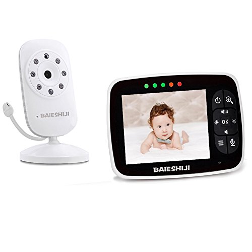 Baby Monitor, Video Baby Monitor 3.5" Large LCD Screen, Baby Monitors with Camera and Audio Night Vision,Support Multi Camera,ECO Mode,Two Way Talk Temperature Sensor,Built-in Lullabies (3.5)
