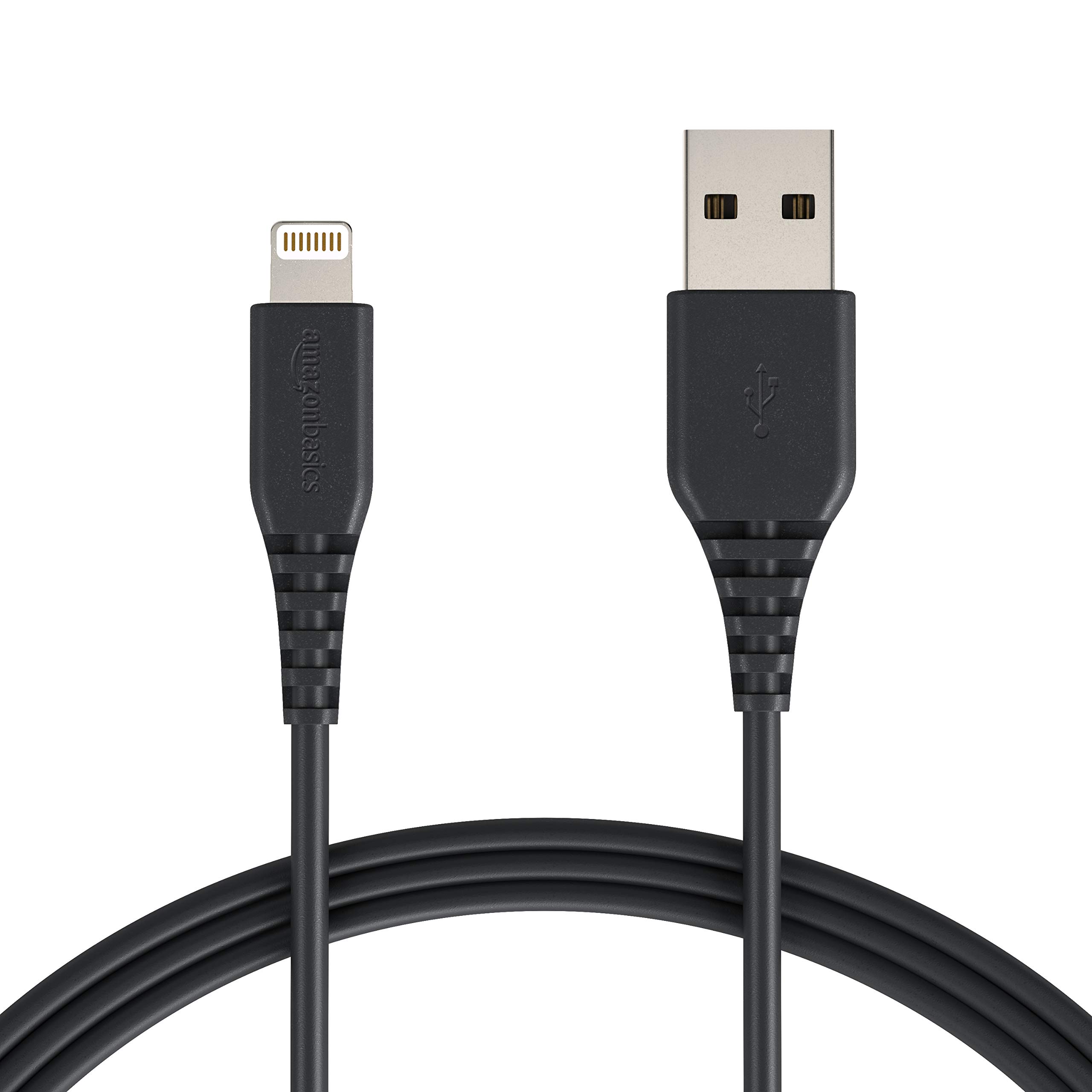 Amazon Basics MFi-Certified Lightning to USB A Cable for Apple iPhone and iPad - 6 Feet (1.8 Meters) - Black