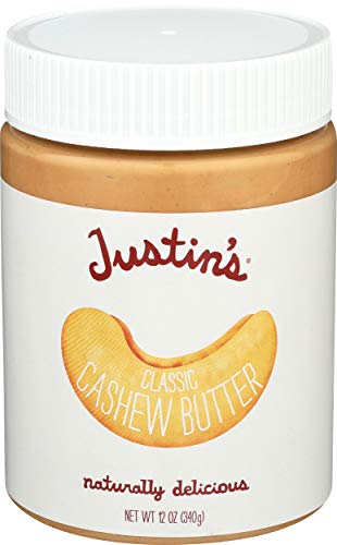 Justin's Classic Cashew Butter, Only Two Ingredients, No Stir, Gluten-free, Non-GMO, Responsibly Sourced, 12oz Jar