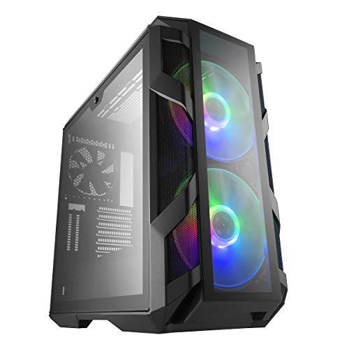 Cooler Master MasterCase H500M ARGB Airflow ATX Mid-Tower withÂ  Quad Tempered Glass Panels, Dual 200mm ARGB Fans, Type-C I/O Panel,Â  Vertical GPU Slots & ARGB Lighting System