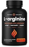 NutraChamps L-Arginine Supplement 1000mg + L-Citrulline 250mg & Beet Root – Nitric Oxide Booster for Heart Health, Energy & Stamina – Extra Strength Amino Acid Complex – 120 Vegan Capsules