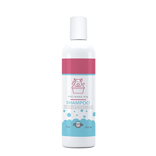Polished Pig Shampoo. Natural Oatmeal Soothes Your Pet Pig. Wheat Germ & Almond Oil for Dry, Itchy Skin. No Added Color & Mild Scent for a Gentle Clean. Treats Your Mini Pig Deserves. 17 oz