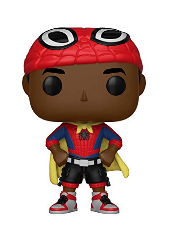 Funko Pop Marvel: Animated Spider-Man Movie Mile Morales with Cape Collectible Figure, Multicolor (33976)