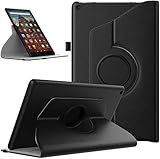 TiMOVO Case for All-New Fire HD 10 Tablet (9th Generation, 2019 Release and 7th Generation, 2017 Release) - 360 Degree Rotating Swivel Stand Cover Case for Amazon Fire HD 10 Tablet, Black
