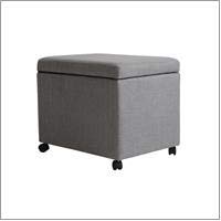 Christopher Knight Home 305244 Mateo Traditional Home Office Fabric File Storage Ottoman, Gray,