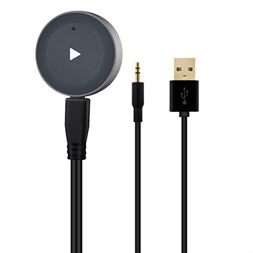 Bluetooth Car Kits, SAMMIX Bluetooth 4.2 Receiver, Hands-Free Car Audio Adapter for Phone Calling and Music Streaming with 3.5mm AUX Input and 3.94ft USB Cable