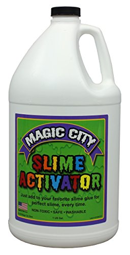 Book Cover Magic City Slime Activator - Non Toxic, Just Add to Your Favorite Slime Glue for Great Slime Every Time, Made in USA (1 Gallon)