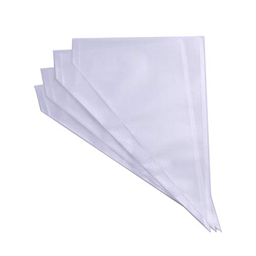 Piping Bags 16-Inch 100 Pack Pastry Bag Icing Bags Frosting Bags Cake Decorating Bags Disposable Icing Bags Pastry Disposable Bag Disposable Piping Bags for Cake Cupcake Cookie Decorating (white)