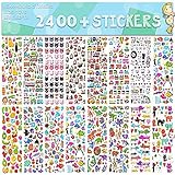 Stickers for Kids 2400+, 48 Sheets, Motorcycle Bicycle, Luggage Decal,Graffiti Patches Multiple Style Incentive Stickers for Teachers - No-Duplicate Sticker Pack