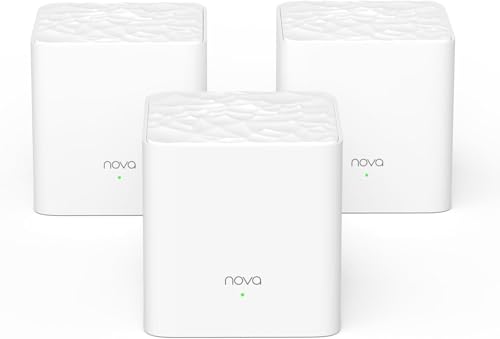 Tenda Nova Mesh WiFi System - Covers 3000 sq.ft - AC1200 Dual-Band Mesh Network for Home Internet - Parental Control - 3-Pack