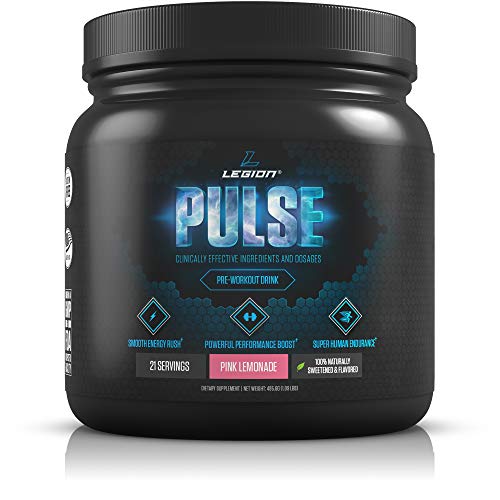 Legion Pulse, Best Natural Pre Workout Supplement for Women and Men - Powerful Nitric Oxide Pre Workout, Effective Pre Workout for Weight Loss, Top Pre Workout Energy Powder (Pink Lemonade)