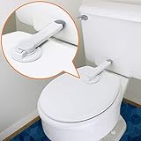 Baby Toilet Lock by Wappa Baby - 9" L x 4" W - Ideal Baby Proof Toilet LidLock - No Tools Needed Easy Installation with 3M Adhesive - Top Safety Toilet Seat Lock - Fits Most Toilets - White (1 Pack)