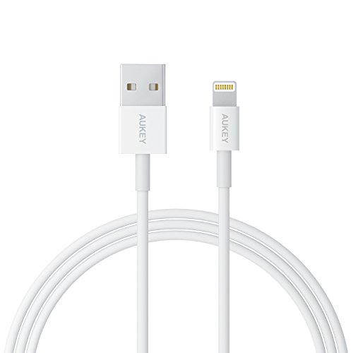 AUKEY Lightning Cable 3ft with Aramid Fiber Support Cores, iPhone Charger Compatible with iPhone Xs / Xs Max / Xr / 8 / 8 Plus / 7 / 7 Plus / 6 / 6 Plus , iPad and Other Apple Devices
