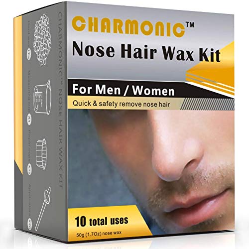 Nose Wax Kit for Men and Women, Nose Hair Removal Wax (50 grams / 10 times usage count)