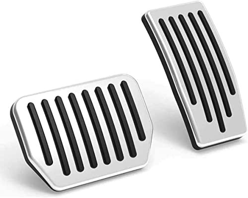 Topfit Model 3 and Model Y Non-Slip Performance Foot Pedals Pads Auto Aluminum Pedal Covers(A Set of 2)