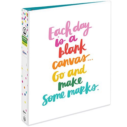 Avery + Amy Tangerine Designer Collection Binder, 1â€ Round Rings, 175-Sheet Capacity, Blank Canvas (28323)