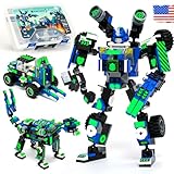 JITTERYGIT Robot Building Toy Gift for Boys, Perfect STEM Gift for Builders Ages 6, 7, 8, 9, and 10 Year Olds, Blue SnabGlider (246 Pcs) Robotryx