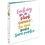 Avery + Amy Tangerine Designer Collection Binder, 1" Round Rings, 175-Sheet Capacity, Blank Canvas (28323)