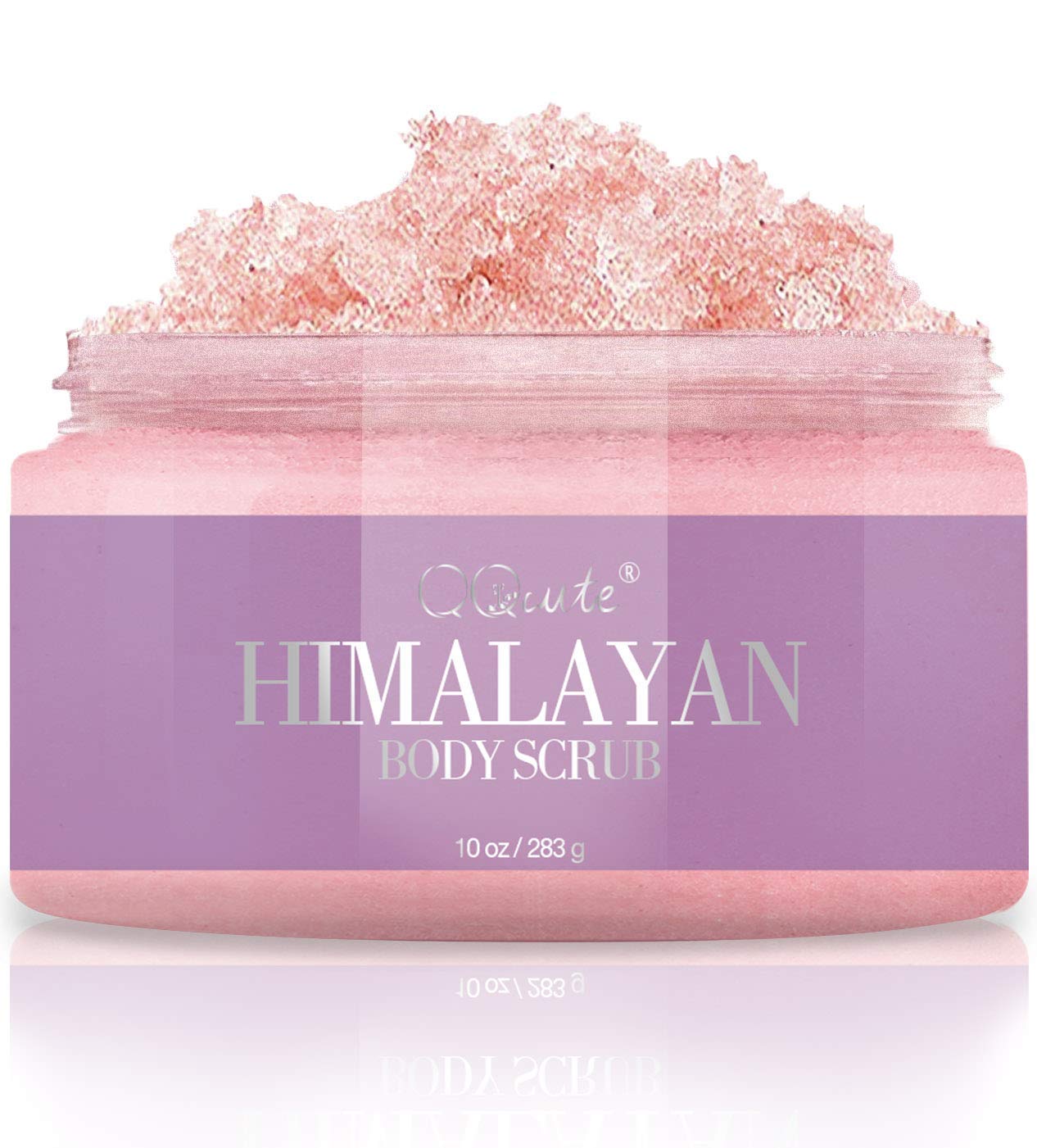 Book Cover QQcute Naturals Himalayan Salt Body Scrub for Body Shower with Essential Oil All Natural Organic Exfoliating Body Scrub to Moisturize and Removing Dead Skin Cells Great Gift for Women - 10 oz