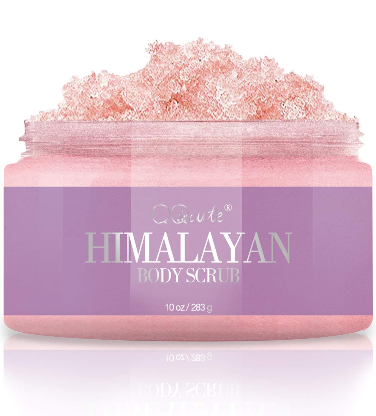 QQcute Naturals Himalayan Salt Body Scrub for Body Shower with Essential Oil All Natural Organic Exfoliating Body Scrub to Moisturize and Removing Dead Skin Cells Great Gift for Women - 10 oz