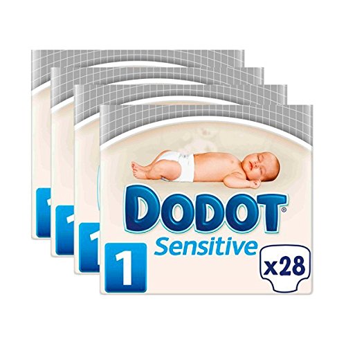 Dodot Sensitive Lot de 112 couches pour nouveaux-nés de 2 à 5 kg Taille 1