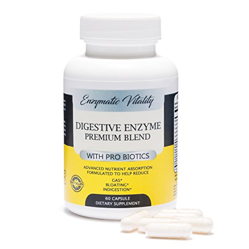 Shelf Stable Probiotic Enzymes With Lipase Amylase Lactase Plus Bromelain Papain For IBS Bloating & Constipation with Protease Enzyme Bromelain Papain Acid Reflux Supplement Mood Boosting Probiotic