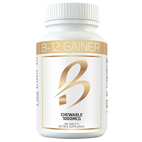 Gain Weight Fast w Weight Gainer B-12 Chewable Absorbs Faster Than Weight Gain Pills for Fast Massive Weight Gain in Men and Women While Opening Your Appetite More Than Protein