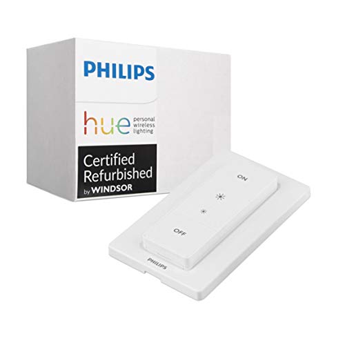 Book Cover Philips Hue Smart Dimmer Switch with Remote - Installation-Free, Exclusive for Philips Hue Lights, Compatible with Alexa (Renewed)