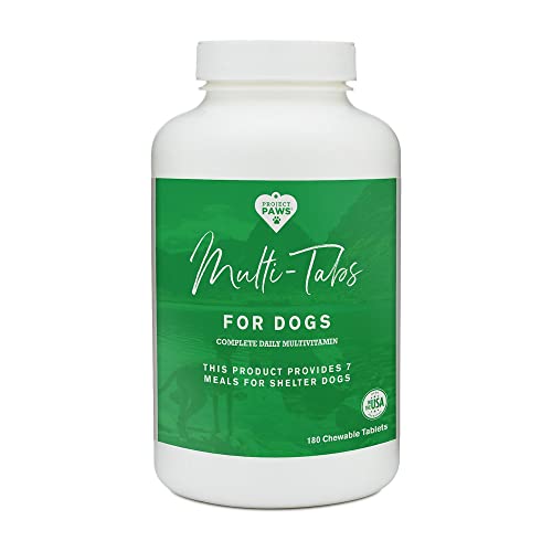 Project Paws Advanced Chewable Multivitamin for Dogs - Puppy & Senior Dog Vitamins w/Vitamin C, Vitamin B12, & Vitamin D3 - Dog Immune Supplement - Liver Flavor - 180 ct., White