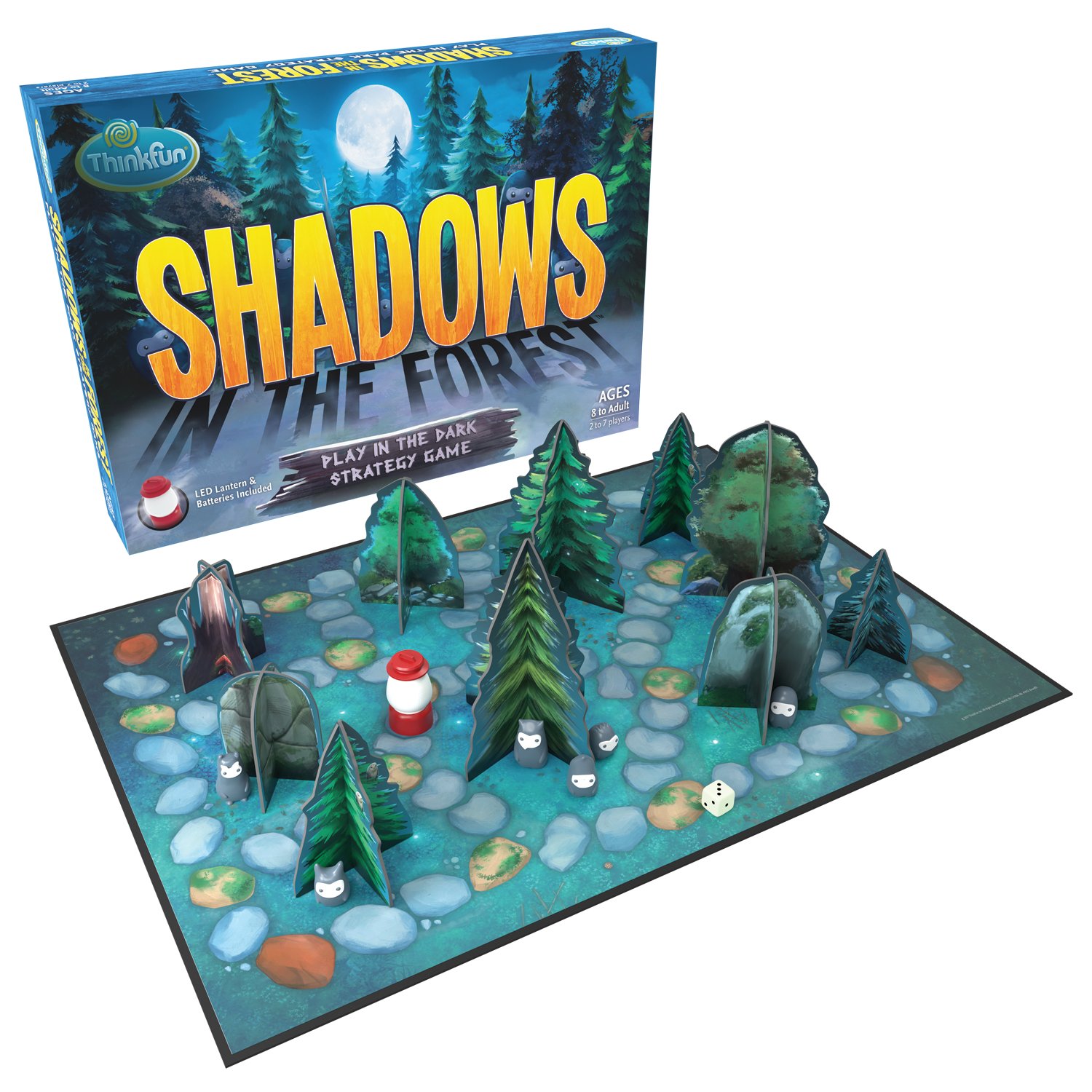 ThinkFun Shadows in the Forest Play in the Dark Board Game for Kids and Families Age 8 and Up - Fun and Easy to Learn with Innovative and Unique Gameplay Standard