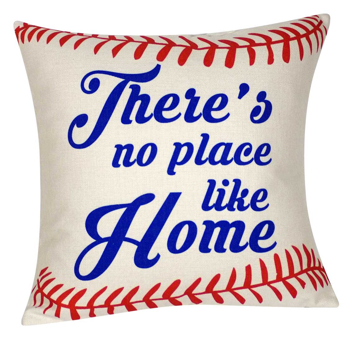 Book Cover DECOPOW Baseball Pillow There's No Place Like Home Throw Pillow Cover, Decorative Throw Pillow Case 18