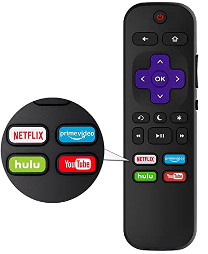 OEM RokuTV Remote Replacement with Power Volume Control, Standard IR Remote Compatible for RCA/Philips/HITACHI/Sharp/HISENSE/LG/HAIER/Element/SANYO ROKU TV [NOT for Stand-Alone ROKU Player]