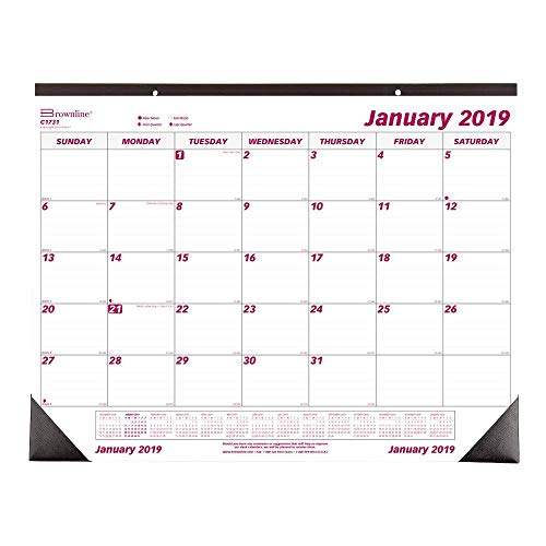 Brownline 2019 Monthly Desk Pad Calendar, 22 x 17 inches (C1731-19)