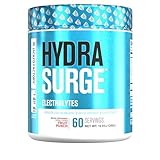 HYDRASURGE Electrolyte Powder - Hydration Supplement with Key Minerals, Himalayan Sea Salt, Coconut Water, More - 60 Servings (Keto Friendly) - Refreshing Fruit Punch Flavor