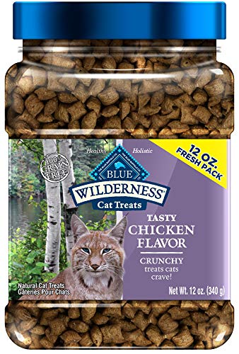 Blue Buffalo Wilderness Chicken Grain Free Crunchy Cat Treats, 12-oz bag