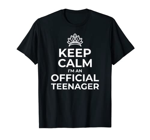 Book Cover Keep Calm Birthday Official Teenager T-Shirt 13th Funny Girl T-Shirt