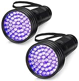 2-Pack UV Flashlight Black Light, 51 LED 395 nm Ultraviolet Blacklight Flashlight Perfect Pet Urine Detector for Dog and Cat Urine, Dry Pet Stains, Bed Bug, Matching with Pet Odor Eliminator