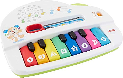 Book Cover Fisher-Price Laugh & Learn Silly Sounds Light-up Piano, Multicolored, Small