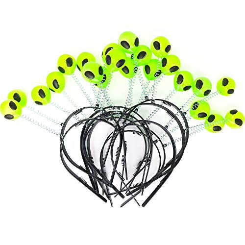 Book Cover Alien Boppers Kids Party Favors - Glow in The Dark Headband Aliens - Pack of 12