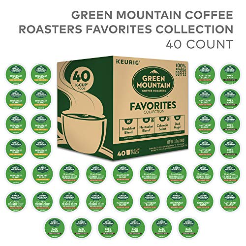 Book Cover Green Mountain Coffee Roaster Coffee Roasters Favorites Collection, Single Serve Coffee K-Cup Pod, Variety, 40