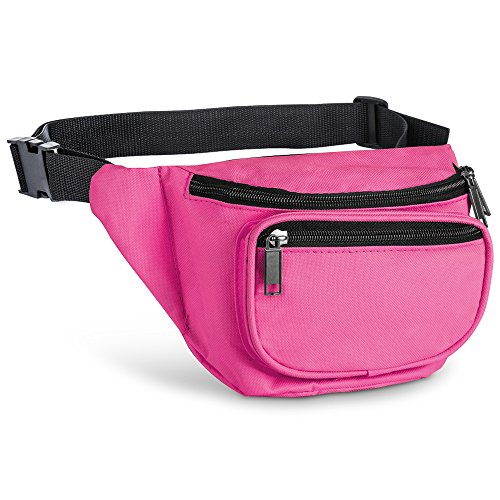 Book Cover Fanny Pack, AirBuyW 3 Zippered Compartments Adjustable Waist Sport Fanny Pack Bag
