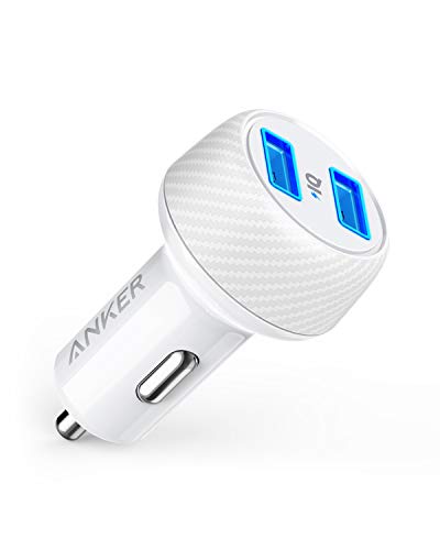 Book Cover Anker 24W 4.8A Car Charger, 2-Port Ultra-Compact PowerDrive 2 Elite with PowerIQ Technology and LED for iPhone XS/Max/XR/X/8/7/6/Plus, iPad Pro/Air/Mini, Galaxy Note/S Series, LG, Nexus, HTC and More