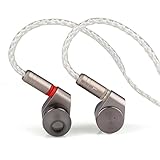 Linsoul TIN Audio T2 HiFi in Ear Monitor, 2DD Double Dynamic Driver IEM, Wired Earbuds, Metal Bass Headphones, with 3.5mm 2pin IEM Cable for DJ Musician