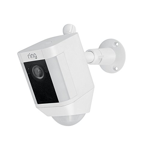 Metal Mount for Ring Spotlight Cam Battery - Adjustable Indoor/Outdoor Security Mount by Wasserstein (White)