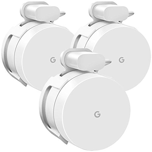 Book Cover Google WiFi Wall Mount 3 Pack, WiFi Accessories for Google WiFi 1st Generation System and Google WiFi Router Without Messy Wires or Screws (White(3 Pack))